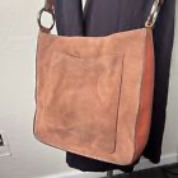 Rebecca Minkoff Jody Feed Bag Acorn Brown Shoulder Crossbody Leather Purse - Picture 5 of 6